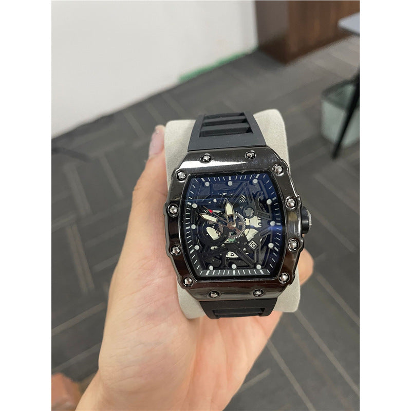Cylindrical Mens Watch With Luminous Quartz Movementnon-wristwatch