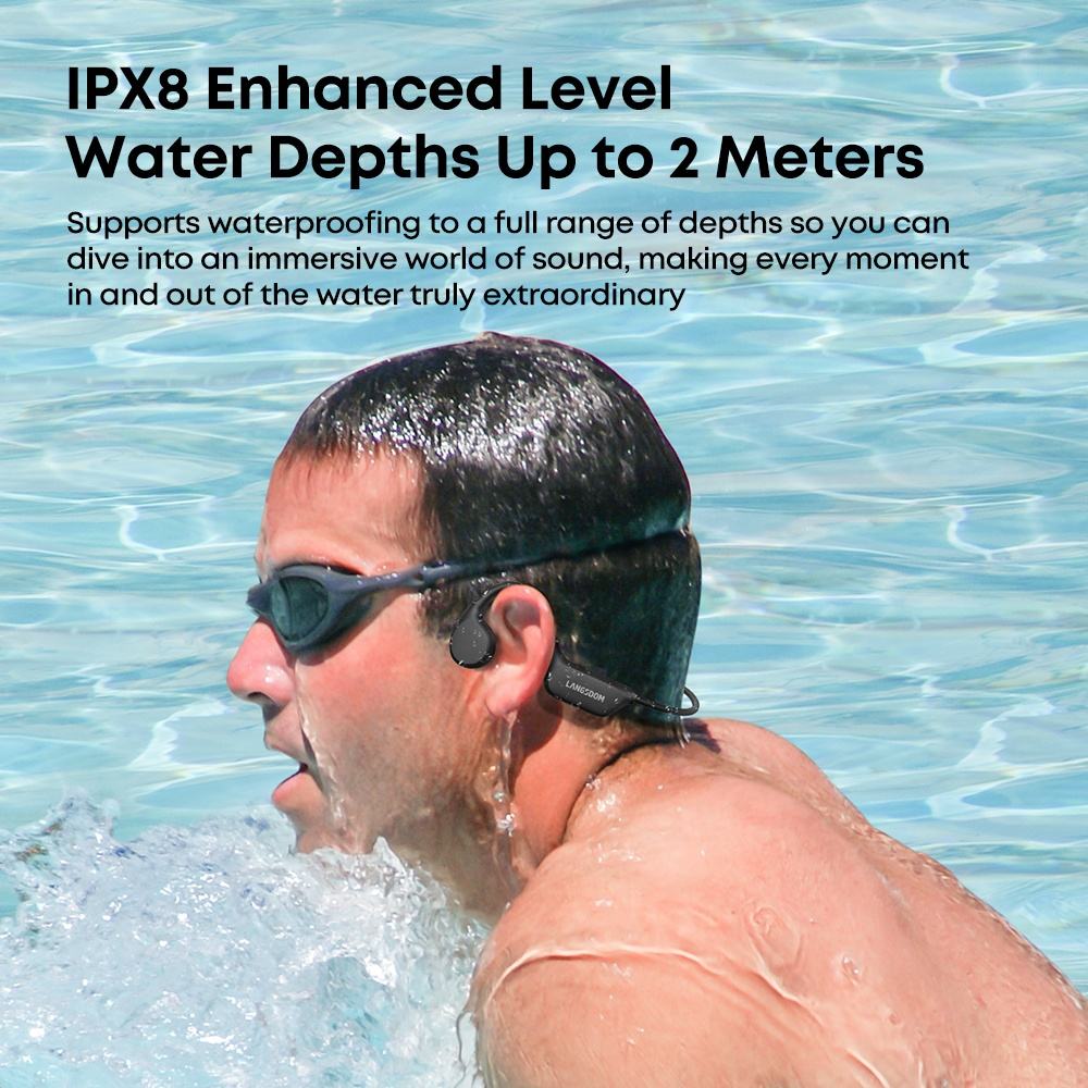 Waterproof Headset Swimming Bluetooth Headphones